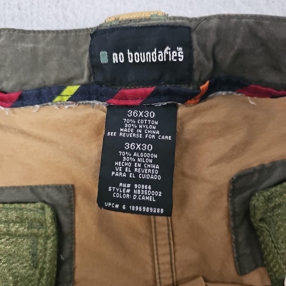 Vintage No Boundaries Paratrooper Cargo Pants Zip Off Legs Ripstop 36x30 Skate - Picture 6 of 11